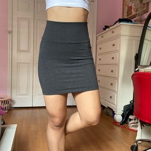 Gray bodycon skirt